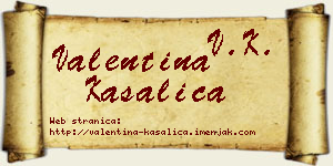 Valentina Kasalica vizit kartica